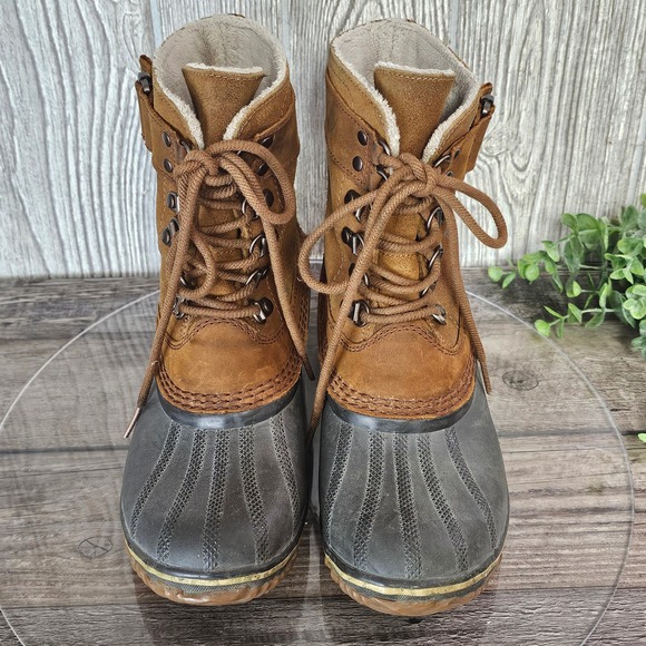 Sorel Waterproof Leather Duck Boots Women's Size 6.5 Insulated Winter NL2125-286 - Picture 2 of 10